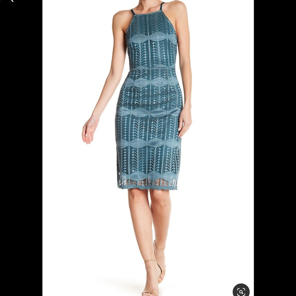 NSR Teal lace halter dress NWT sz Small